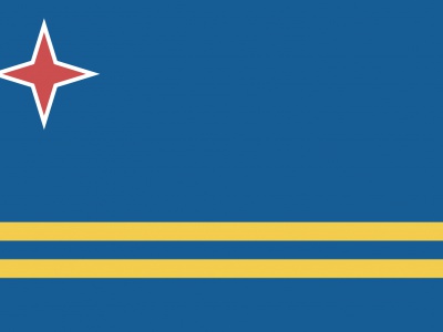 Vlag Aruba 030x045 cm