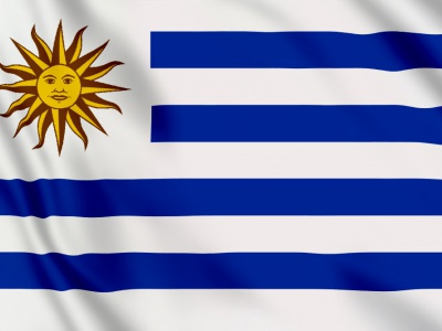 Vlag Uruguay 100x70