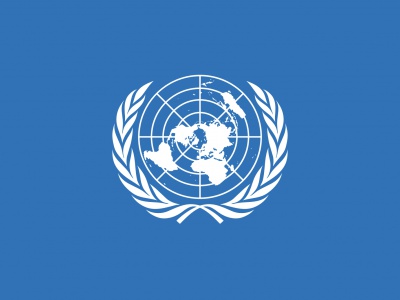 Vlag Verenigde Naties VN 070x100 cm, uitverkoop