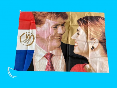 Vlag Willem-Alexander & Maxima 62x90 cm, uitverkoop